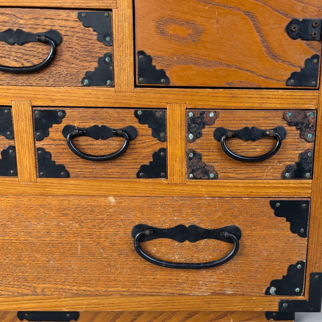 小箪笥 芳次作 和家具 レトロ アンティーク 木製小物入れ収納箱 裁縫箱 薬箪笥