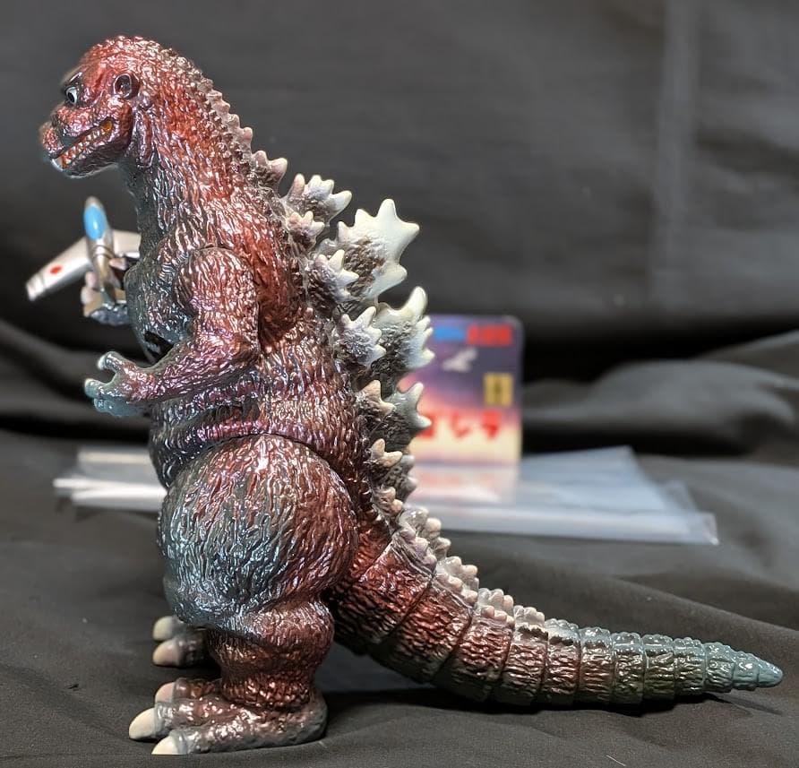 初代ゴジラ1954＋ジェット機（Ｍ１号）ヘッダー・外袋付ソフビフィギュア