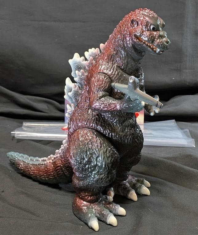 初代ゴジラ1954＋ジェット機（Ｍ１号）ヘッダー・外袋付ソフビフィギュア