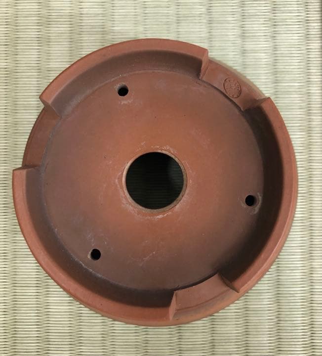 盆栽鉢　平田美芸　落款 美芸　盆栽　小品鉢　釘彫 泥鉢