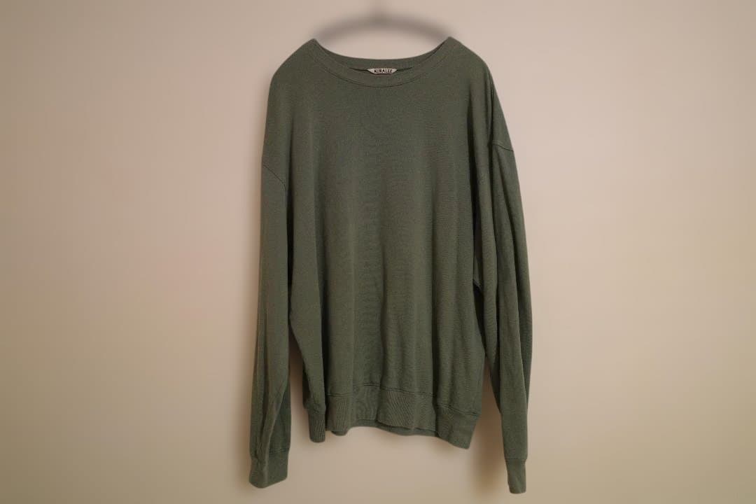 AURALEE　SUPER HIGH GAUZE SWEAT P/O GREEN