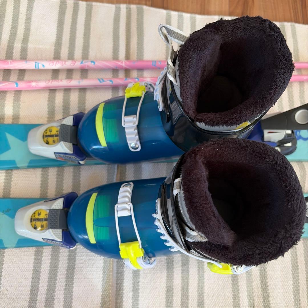 値下がり❣️子供用 スキー 4点セット バインディング、ストック、ブーツ20cm