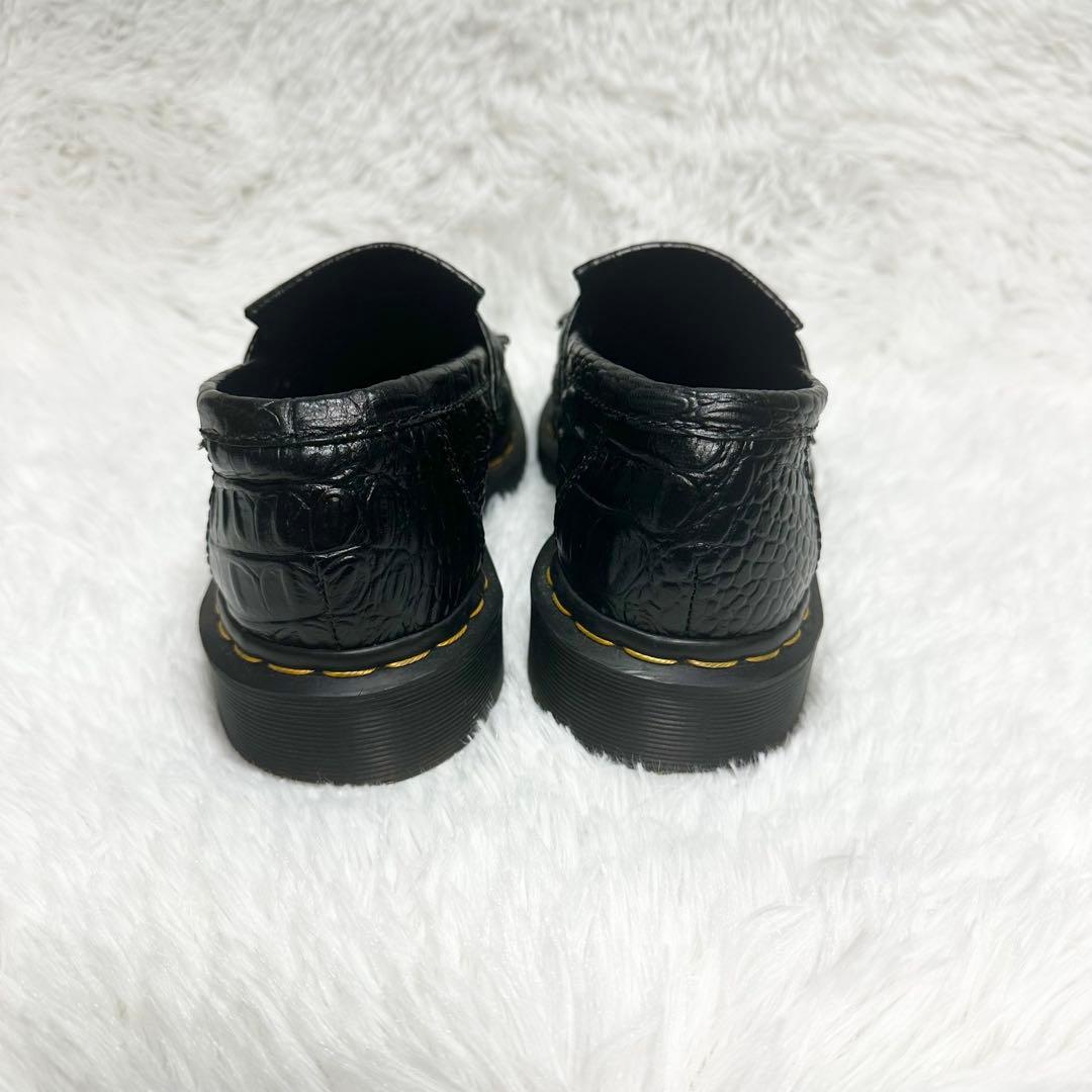 【極美品】★Dr.Martens ★クロコ★ブラック★ローファー★25cm★