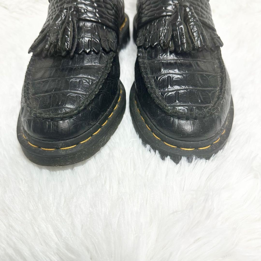【極美品】★Dr.Martens ★クロコ★ブラック★ローファー★25cm★