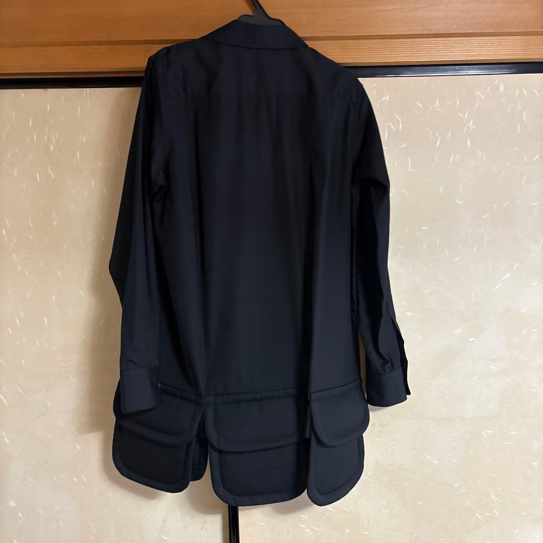 COMME des GARÇONS ブラックポケット付き長袖シャツ中古品