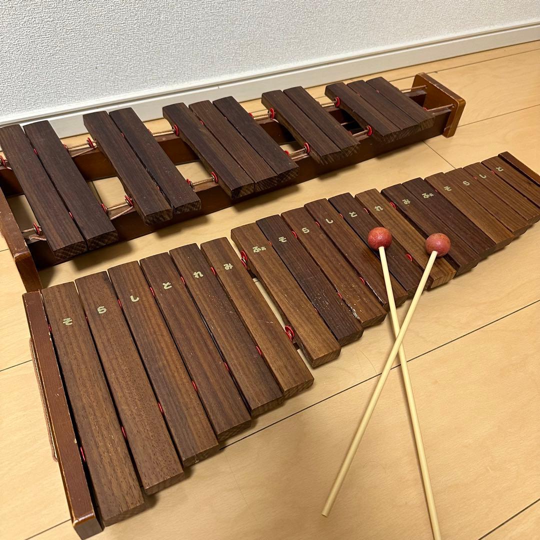 KAWAI シロフォン カリン 卓上木琴 30音