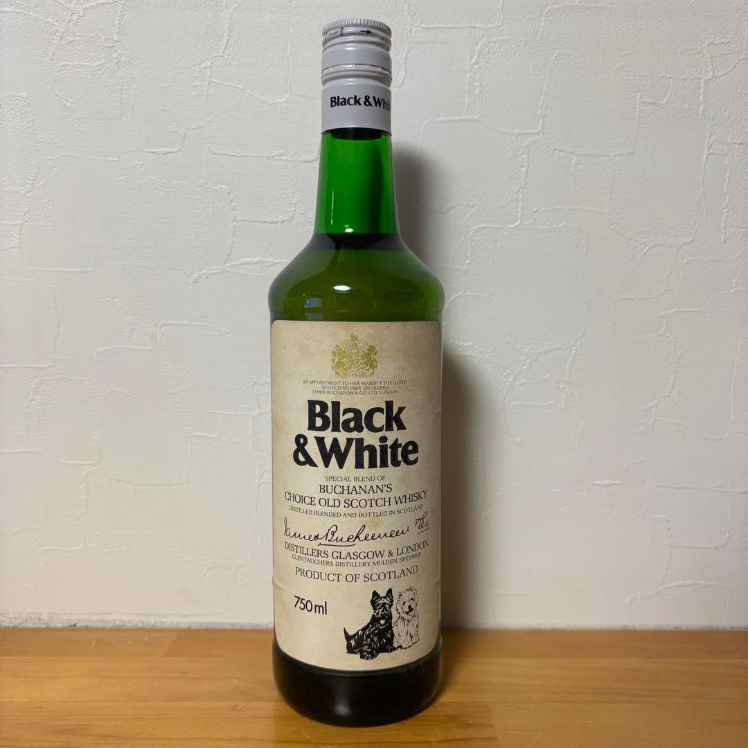 ✨古酒✨Black & White 1980年 スコッチウイスキー 750ml
