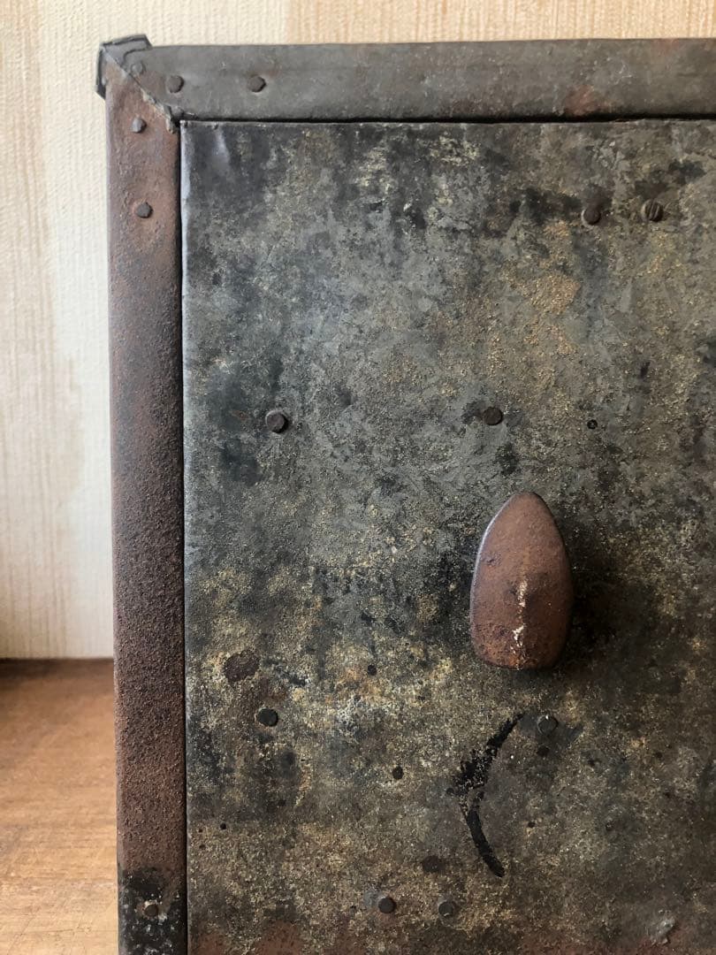 錻力の硯箱　文箱　ブロカント　ブリキ