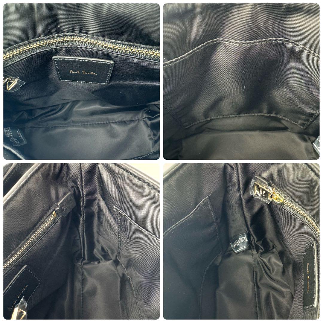 【未使用】ポールスミス　ボディバッグ　斜め掛け　ナイロン　レザー　黒