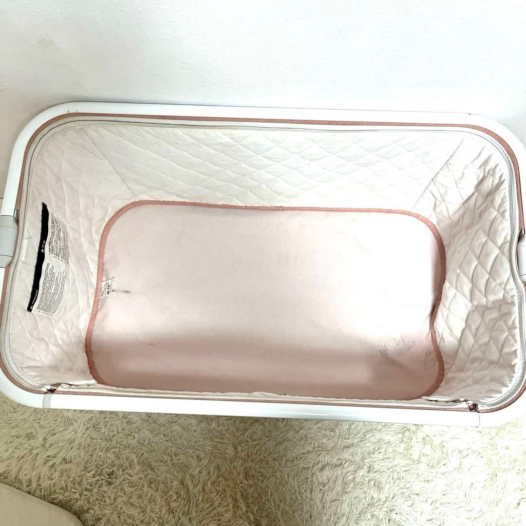 HZDMJ 折りたたみ ベビーベッド ピンク