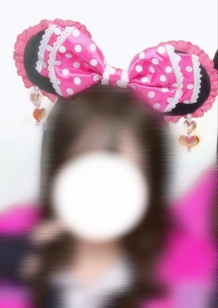 ディズニー　カチューシャ　ピンク　イヤリング　水玉　ミニー　平成