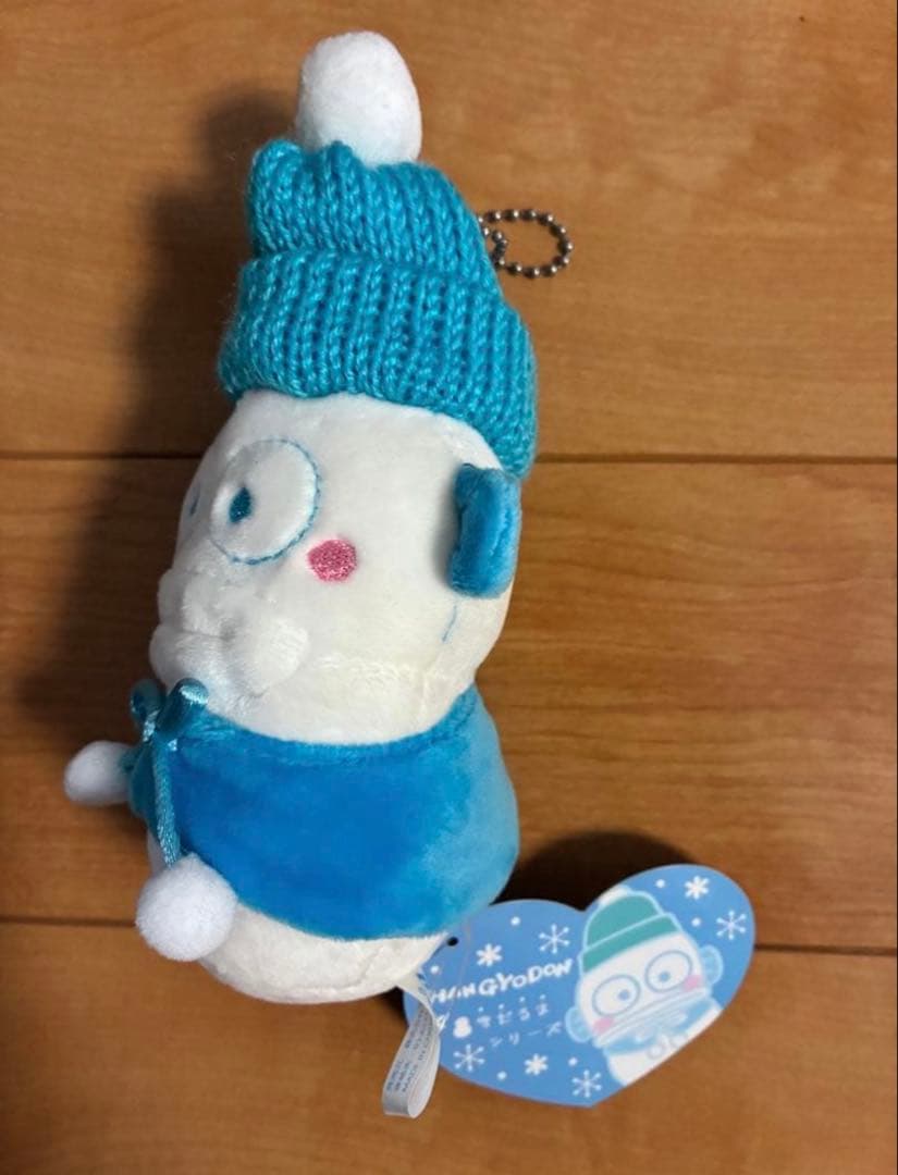 ハンギョドン　雪だるまシリーズ　むにゅぐるみ　ぬいぐるみマスコット　タグ付