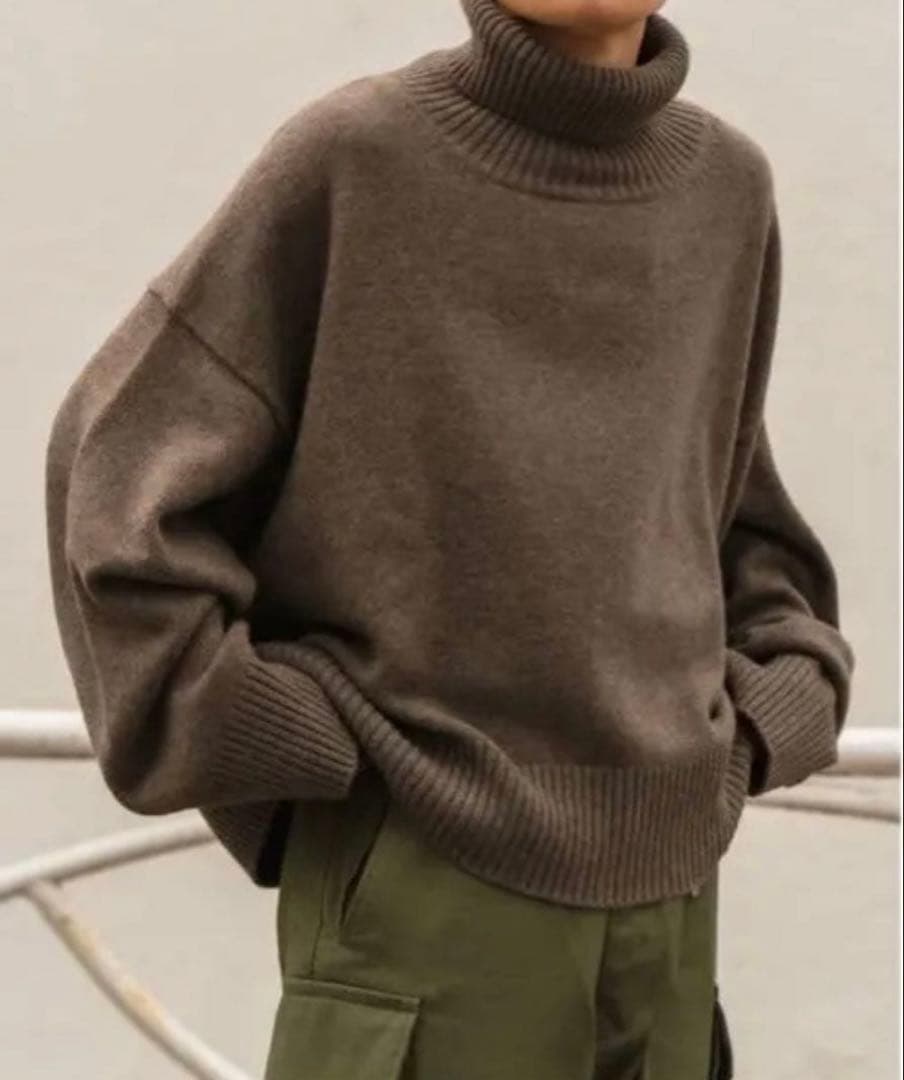 トップス SEEALL / EXTRA OVER HIGH NECK SWEATER