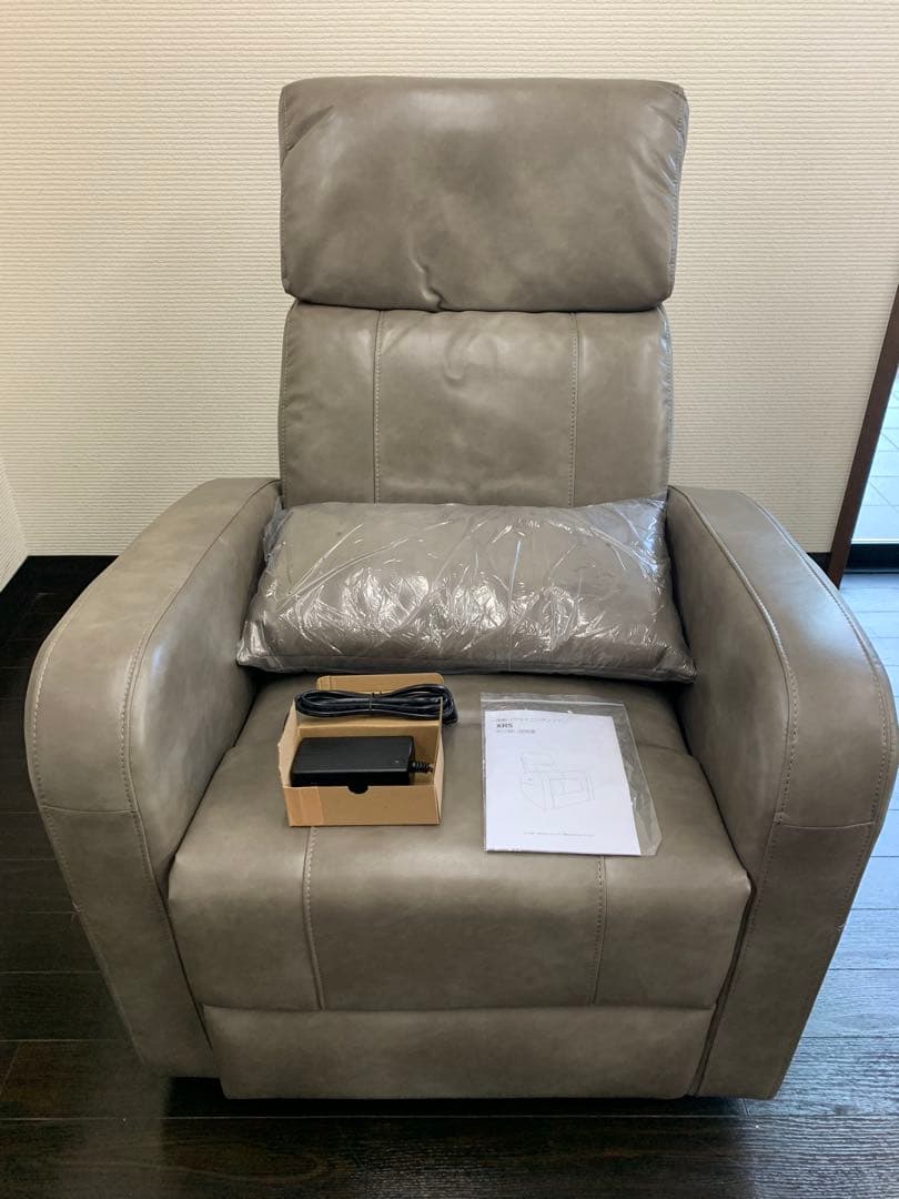 電動リクライニングソファ　グレー　送料込み