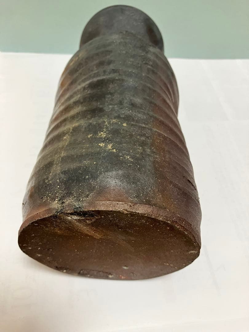 沖縄　琉球焼の名工【故】宮城勝臣作　壺　花器　やちむん　ヤチムン　（壺屋焼　希少