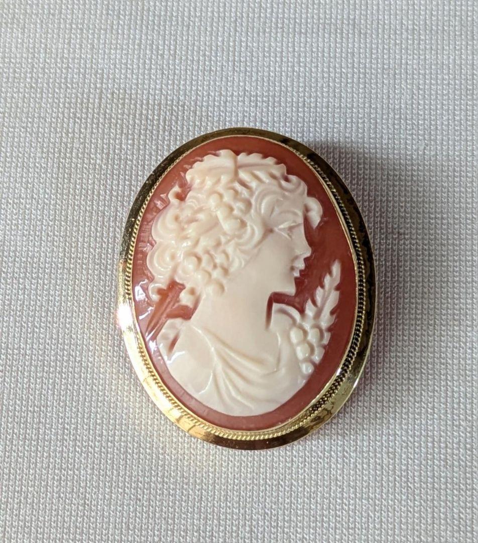 Donadio シェルカメオ ブローチ ペンダントトップ アンティーク