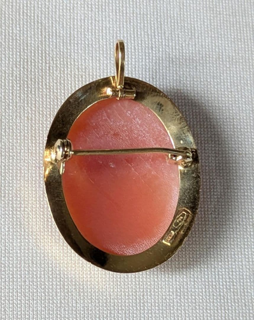 Donadio シェルカメオ ブローチ ペンダントトップ アンティーク