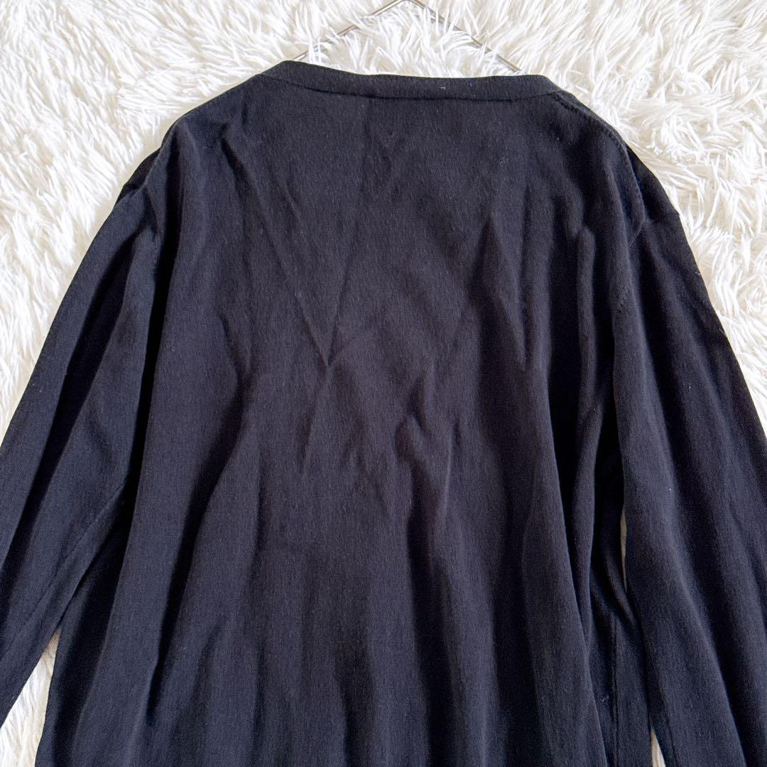 ヴィヴィアンウエストウッド　オーブ刺繍 ラメ切替ロングカーディガン　黒　Sサイズ