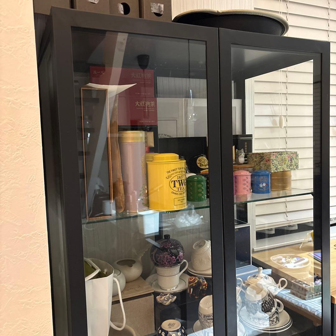 ナ*ン様 IKEA MILSBO ミルスボ コレクションケース チャコール