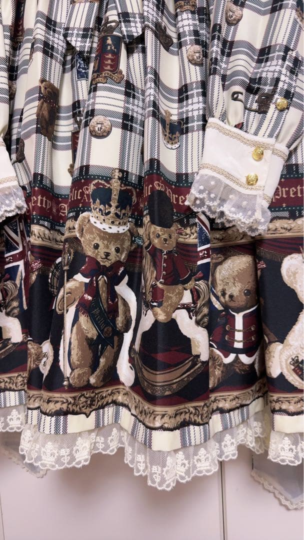 Angelic Pretty British Bearワンピース+カチューシャ