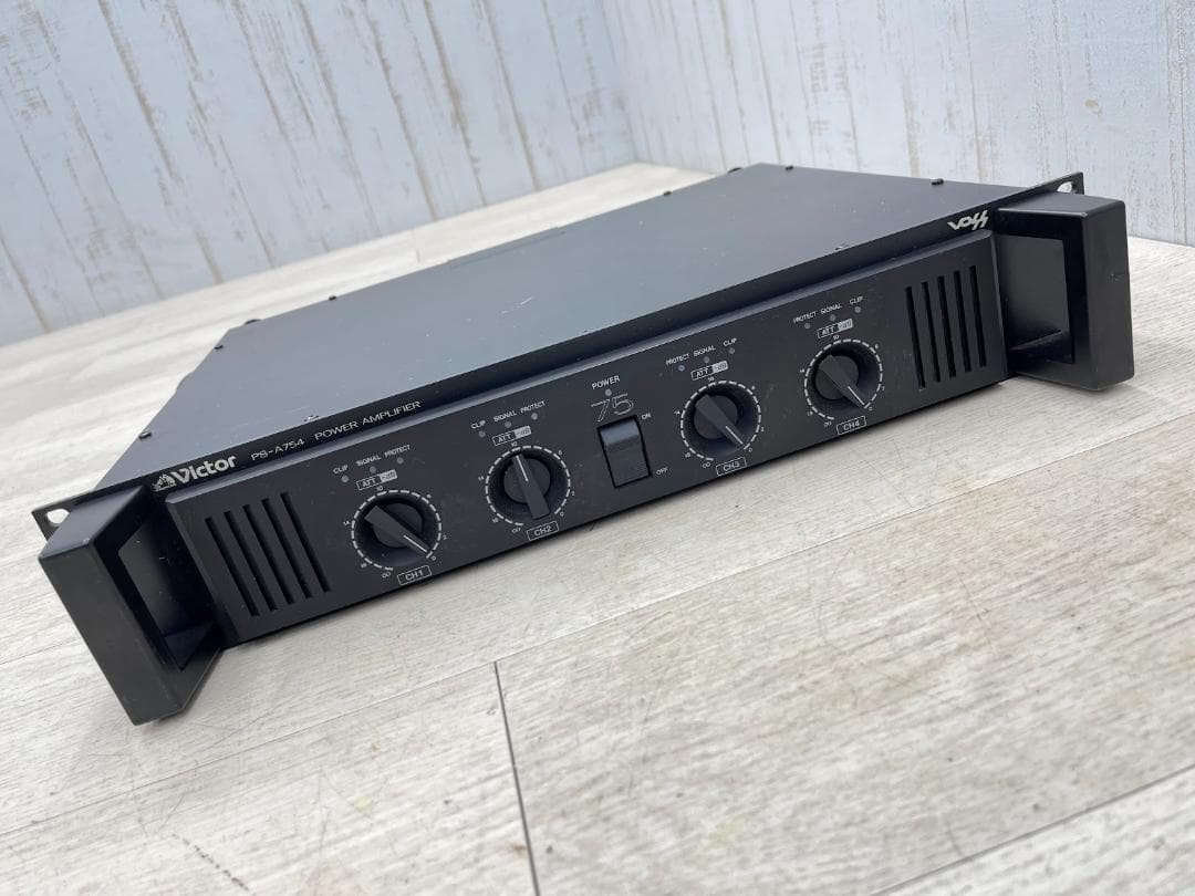 ビクター 4チャンネル パワーアンプ PS-A754 動作確認済 音響機器