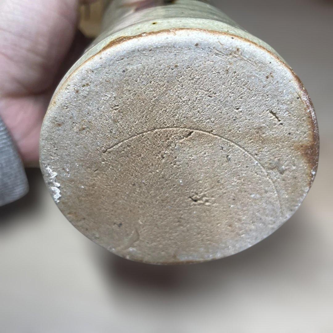 益子焼　浜田庄司　鐡絵花筒　共箱