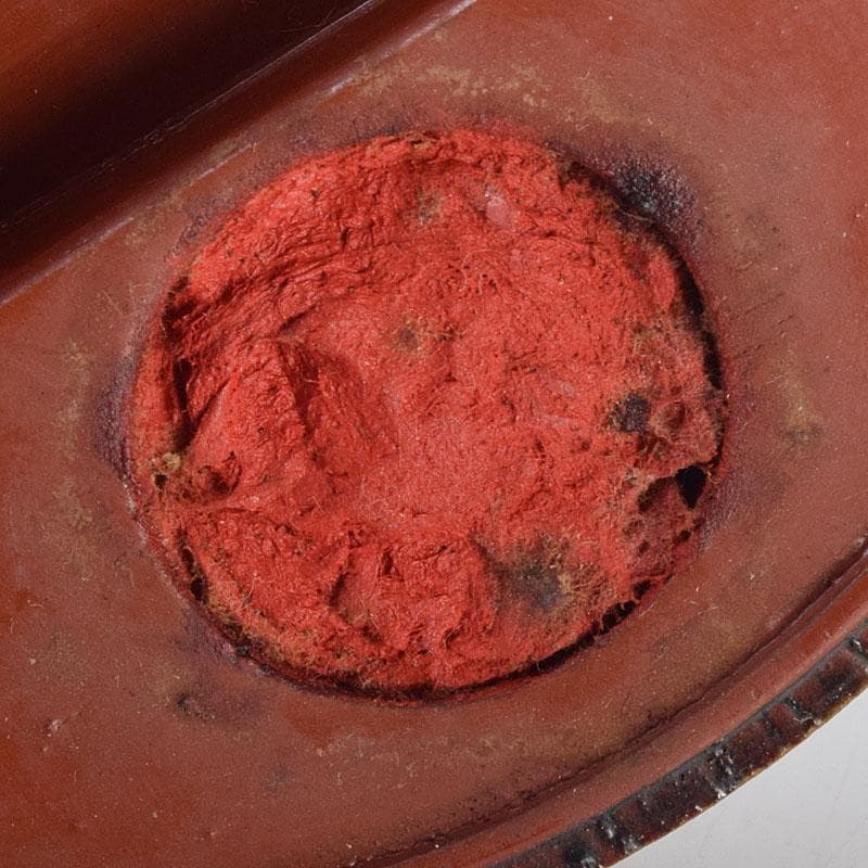 漆塗　嵩山堂製　携帯　書道具　肉池　朱肉入　印材入　小物付　共箱　C　R9173