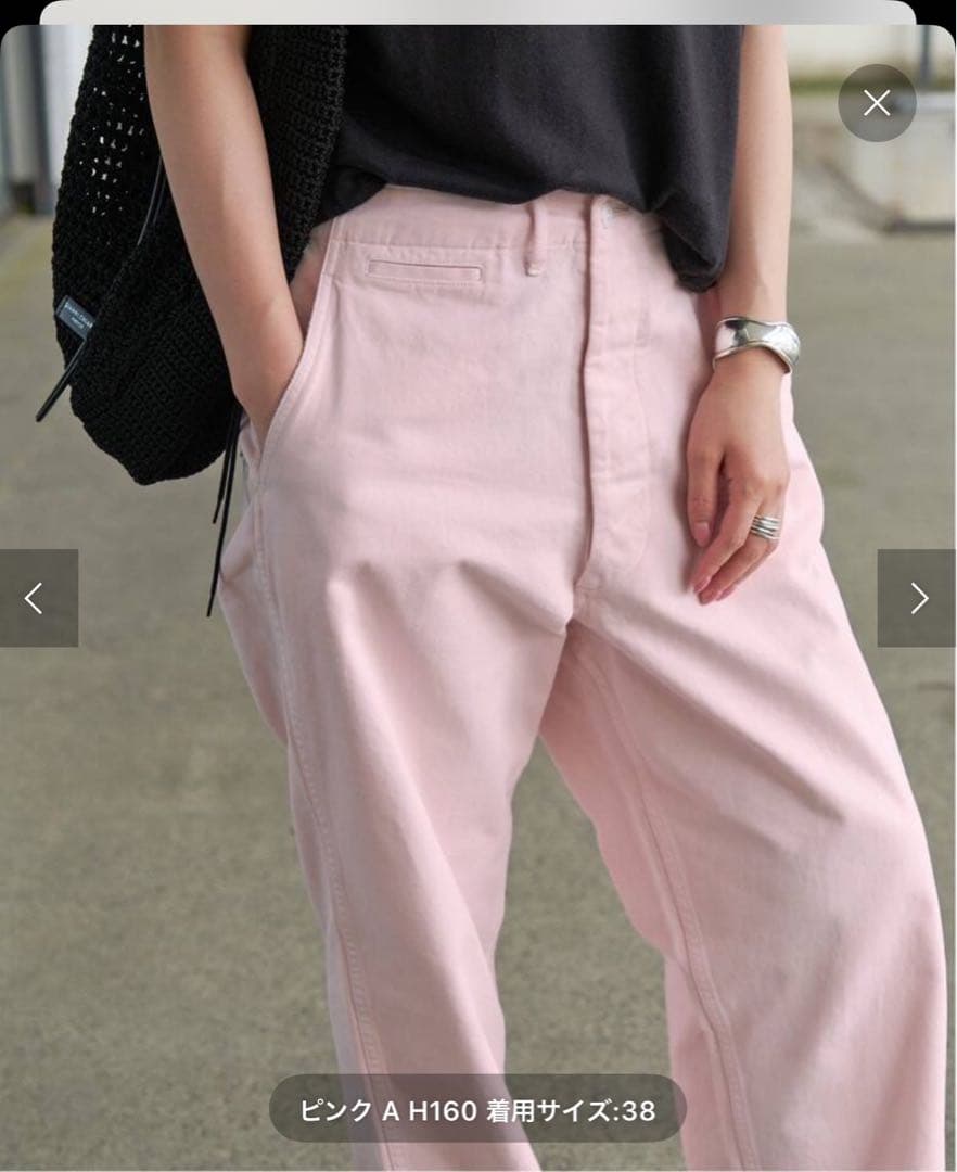 【新品未使用】スピック＆スパン チノワイドパンツ 38