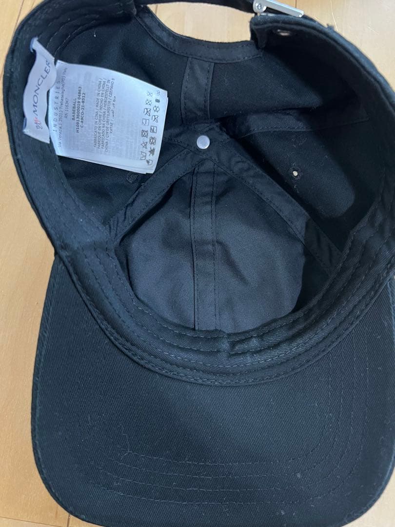 【最終値下げ】モンクレール MONCLER キャップ ワッペン 黒 ブラック
