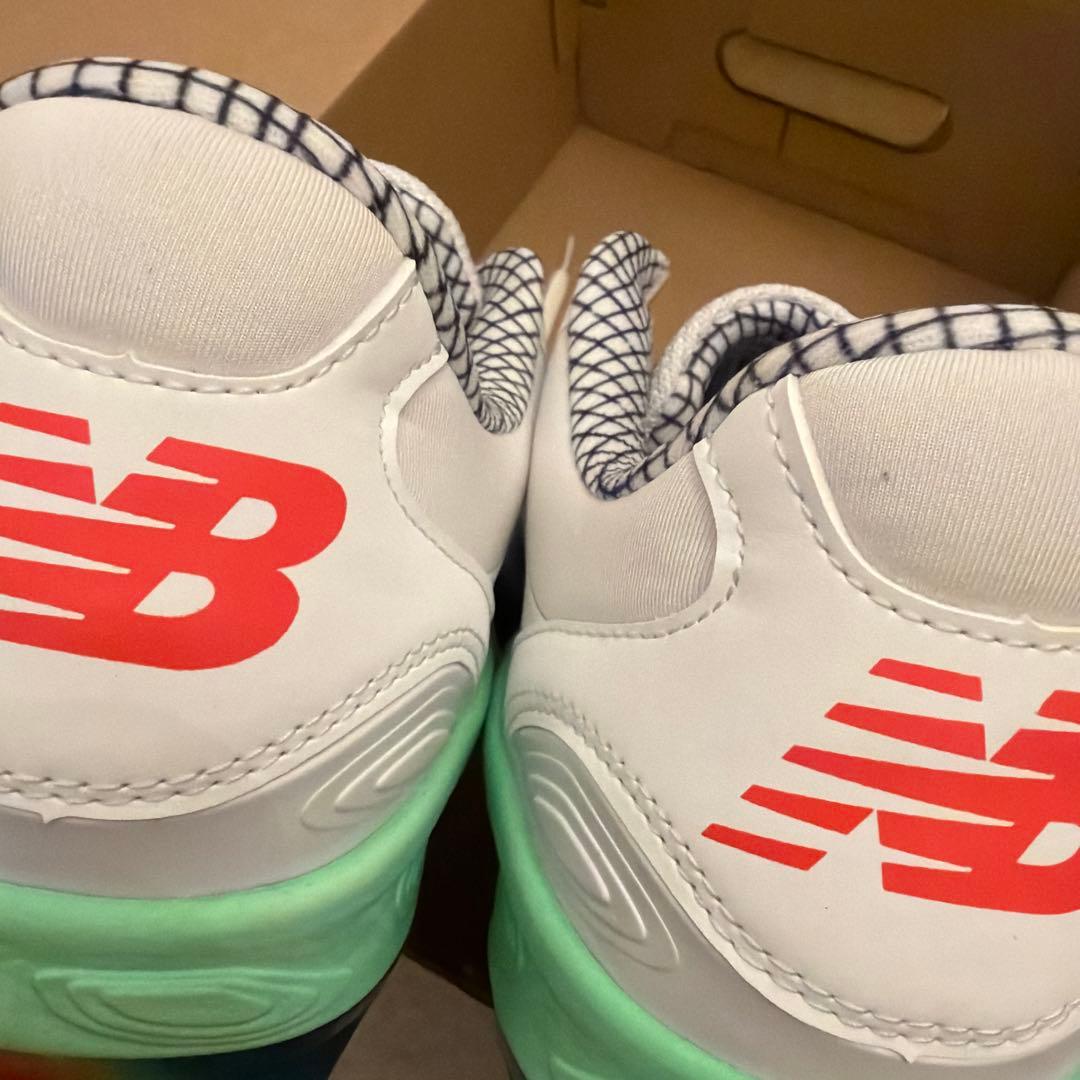 new balance 28cm 野球 スパイク スニーカー 2E 青 新品