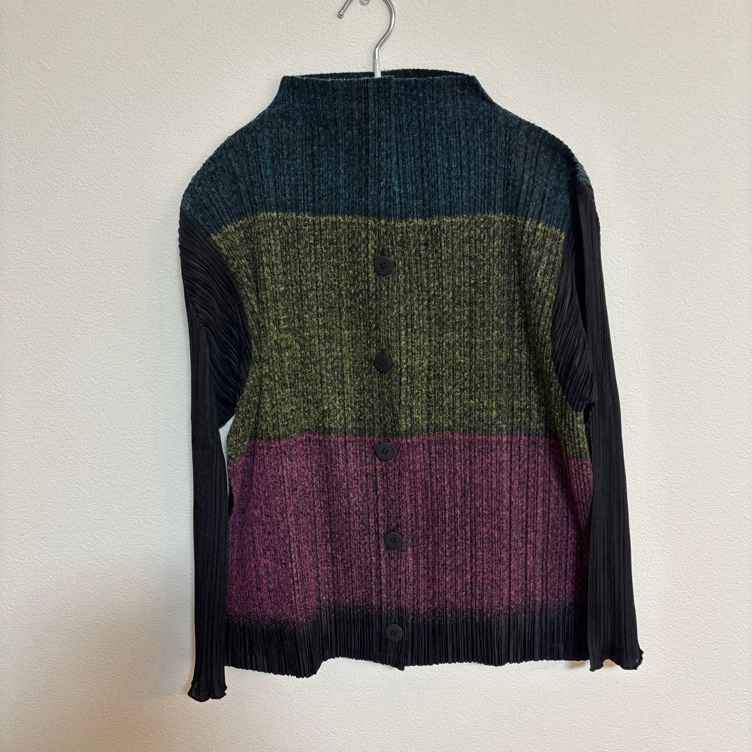 再お値下げ！PLEATS PLEASE イッセイミヤケ　リブ編みカーディガン