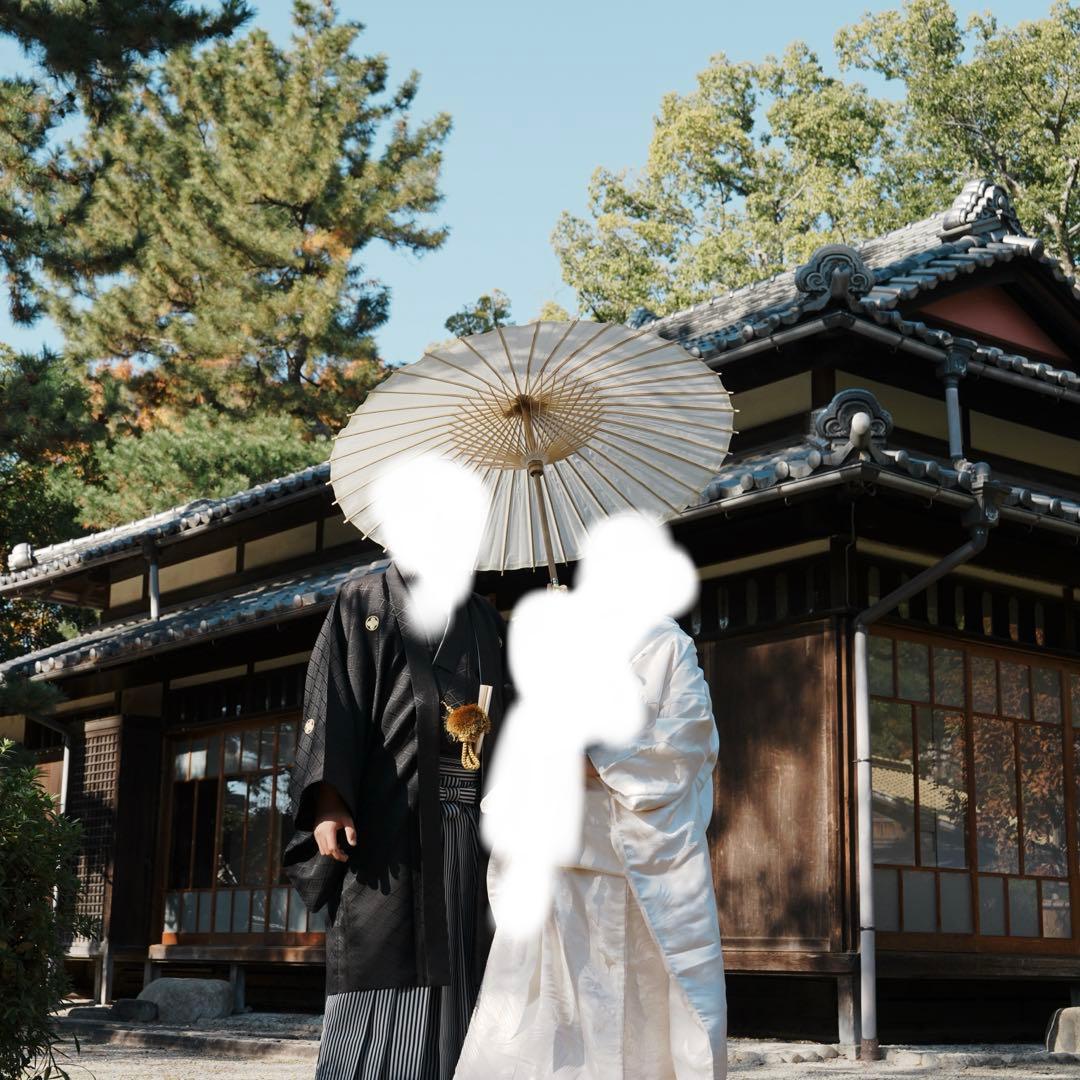 和傘　白　前撮り　白無垢　小物