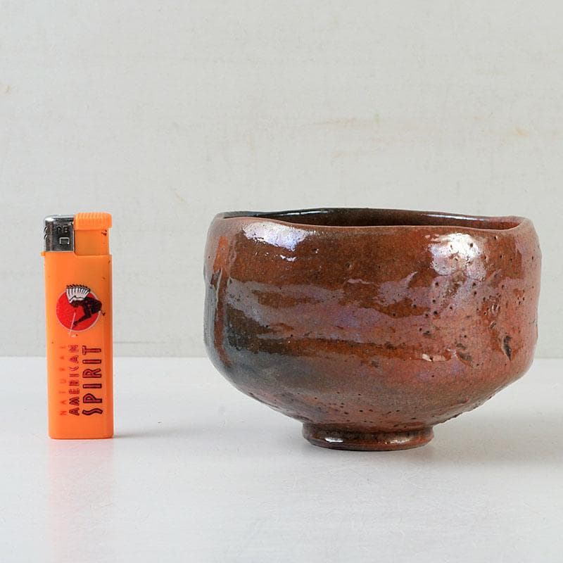 茶道具　楽吉左衛門　赤楽茶碗　共箱　V　9751