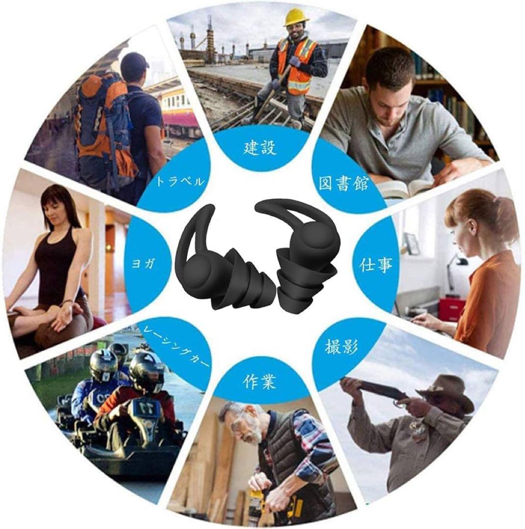 プラスチック 耳栓 睡眠用 安眠 完全防音 遮音値40dB 飛行機 仕事 勉強