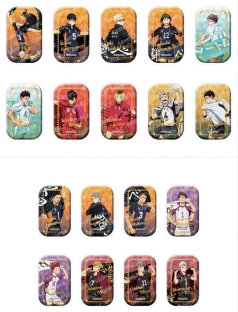 ハイキュー スクエア缶バッジ 横断幕 第一弾 第二弾 セット