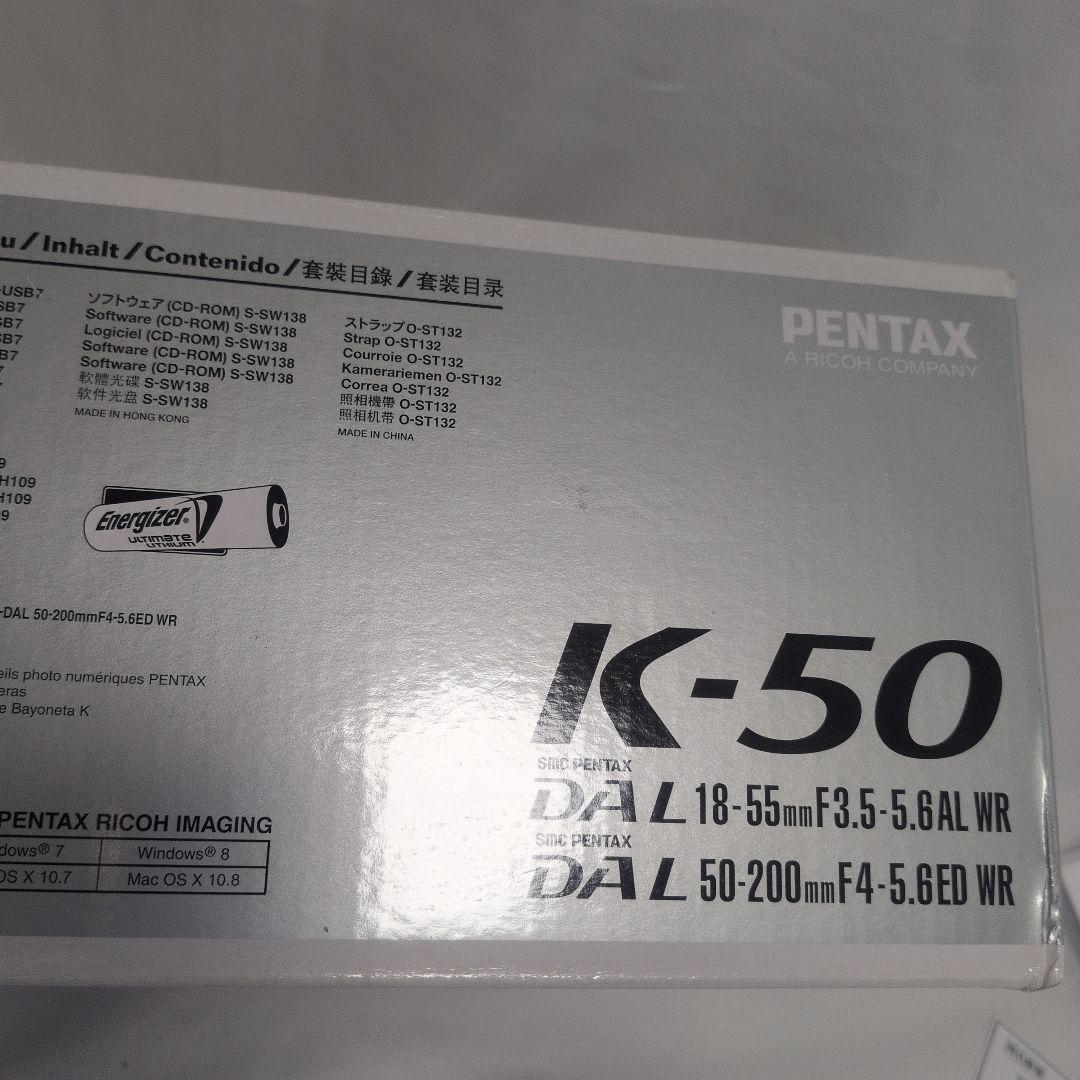 D*7様 デジタル一眼レフカメラ　ペンタックス K50 ホワイト レンズ付き 1