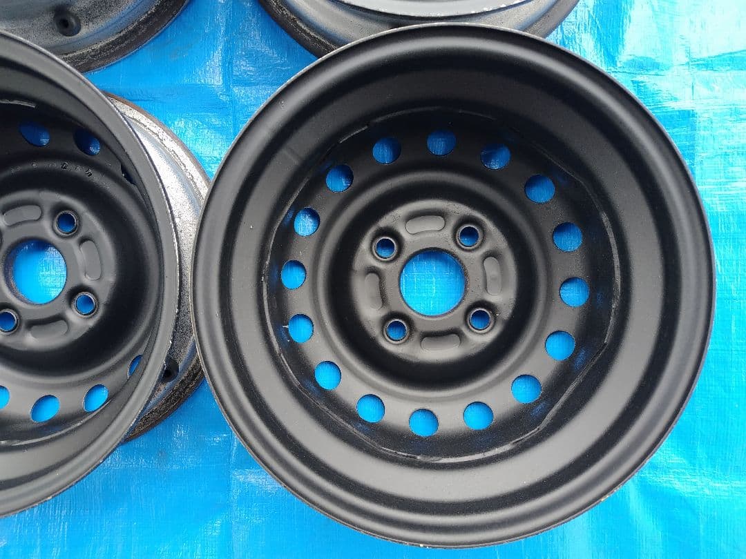 145/80R12・LT【1/2】軽トラ用スタッドレス・鉄ホイール付、２本分割