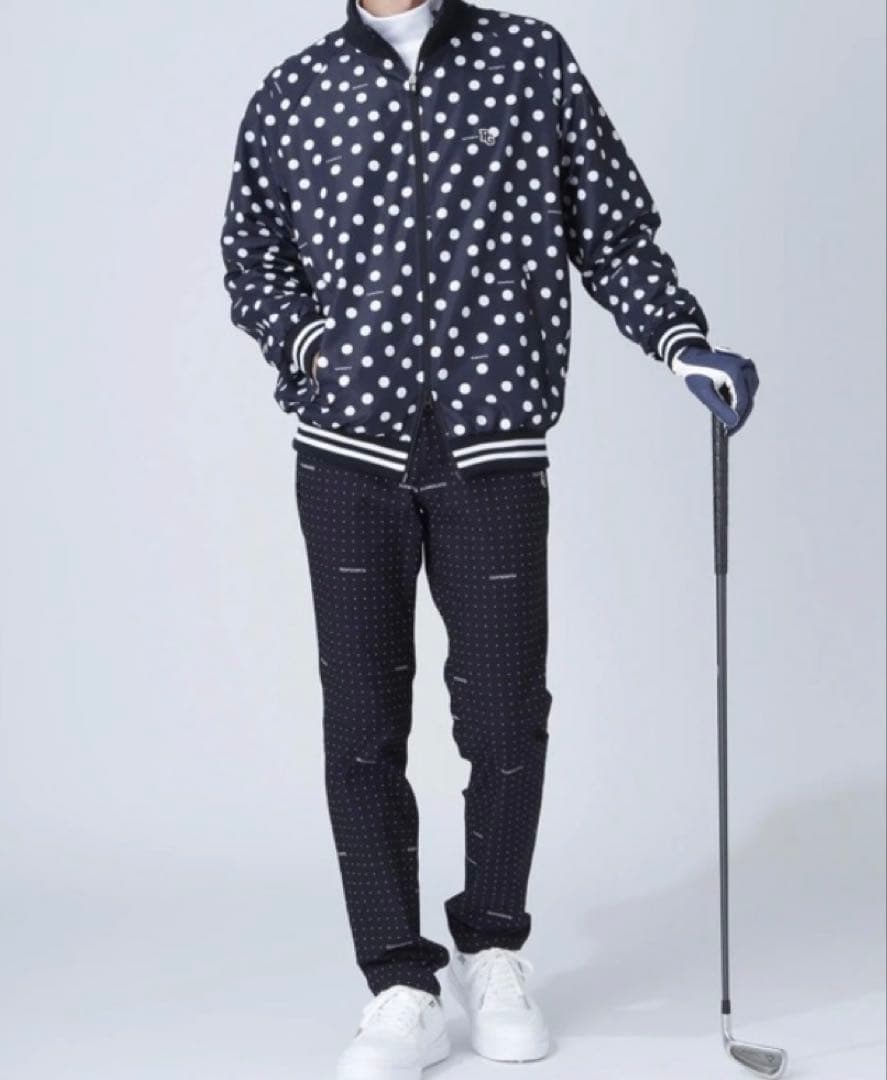 新品 パーリーゲイツ タフレックス×サーモトロン ブルゾン(6)サイズLL/紺