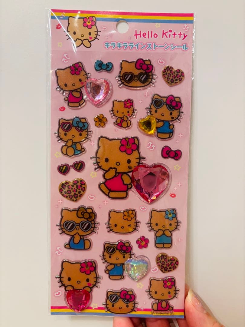 正規品 サンリオ キラキララインストーンシール ドロップジュエルシール ぷっくり