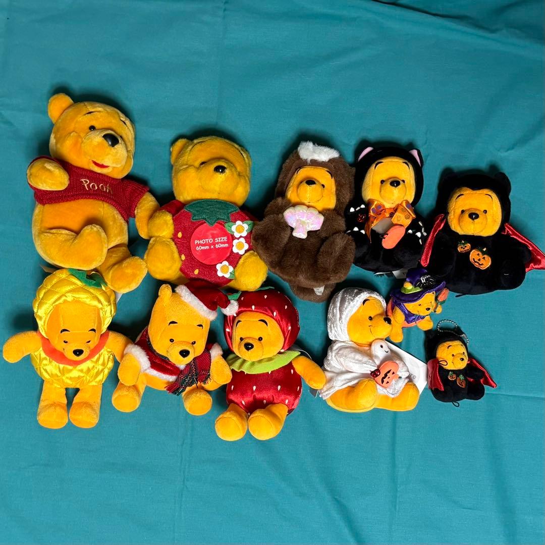 ディズニー くまのプーさん ぬいぐるみ まとめ売り 11点セット レトロ