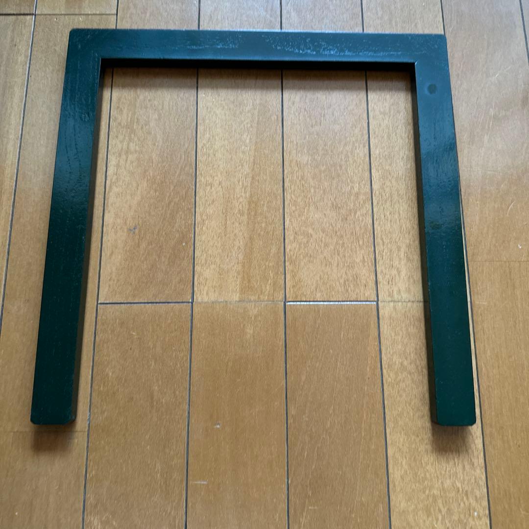 糸巻棚　緑×赤　茶道具　横幅33×奥行33.3×高さ53 組み立て式　元箱付き