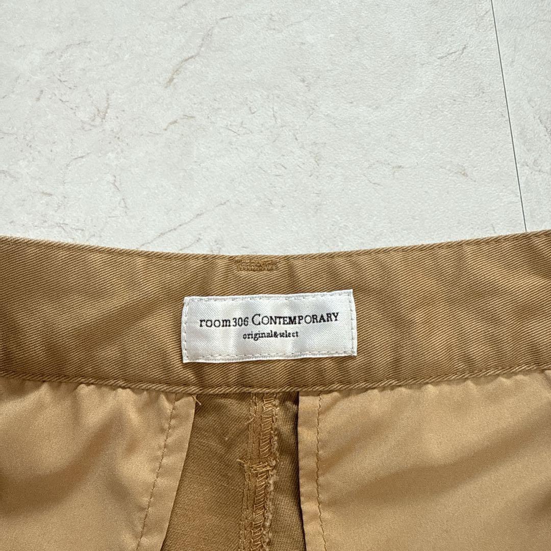 美品⭐︎room306 カーブパンツ　ウエストデザイン　チノパン　ベージュ