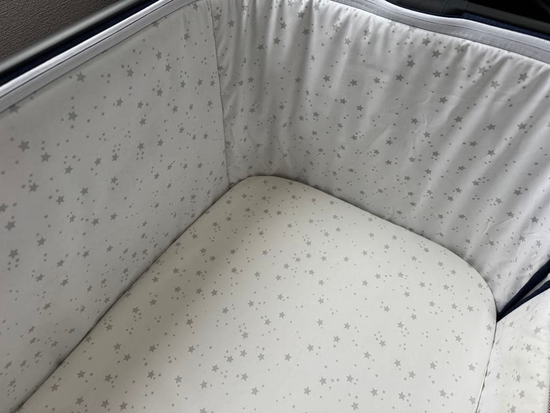 Nijakise ベビーベッド HZDMJ ブルー　折りたたみベッド