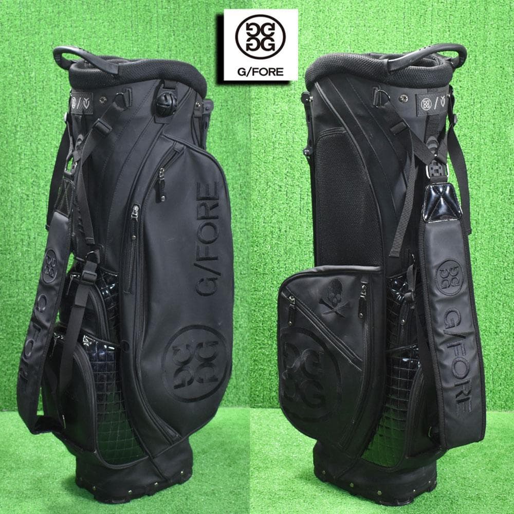 メ*ン様 G/FORE ジーフォア タンド式キャディバッグ9型【ブラック】中古！