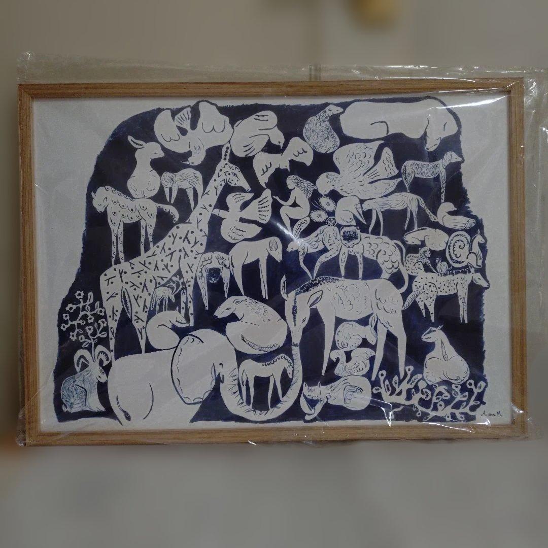 ミナペルホネン life puzzle ポスター 額装 未使用品