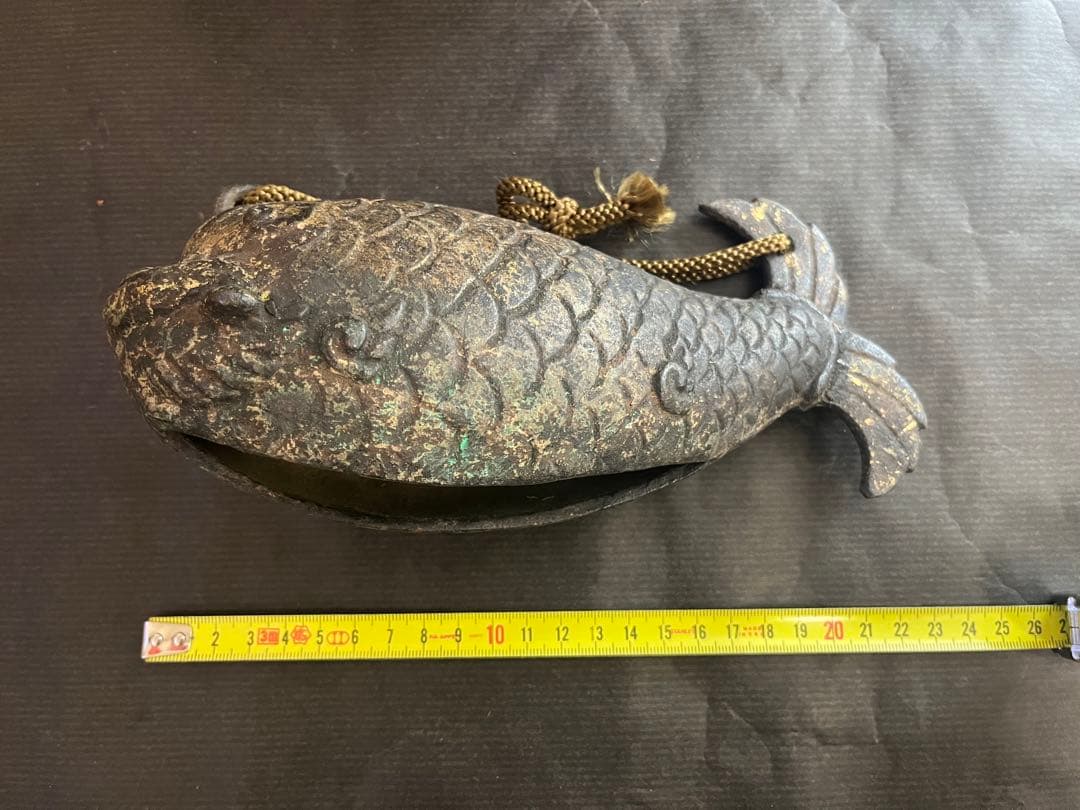 希少品　魚鼓 魚板 仏具 古民具 時代物　茶道 茶事懐石の鳴り物 禅院　骨董 鯱