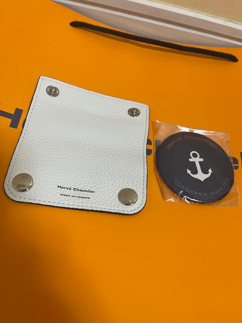 Hervé Chapelier ホワイトレザーグリップとミラーセット