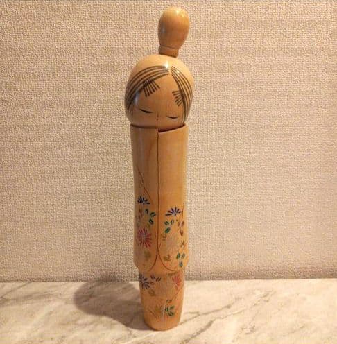 佐藤翠崕 創作こけし 菊の想い 内閣総理大臣賞受賞作家