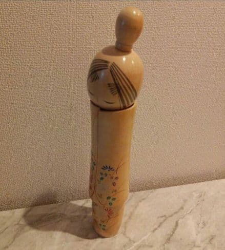 佐藤翠崕 創作こけし 菊の想い 内閣総理大臣賞受賞作家