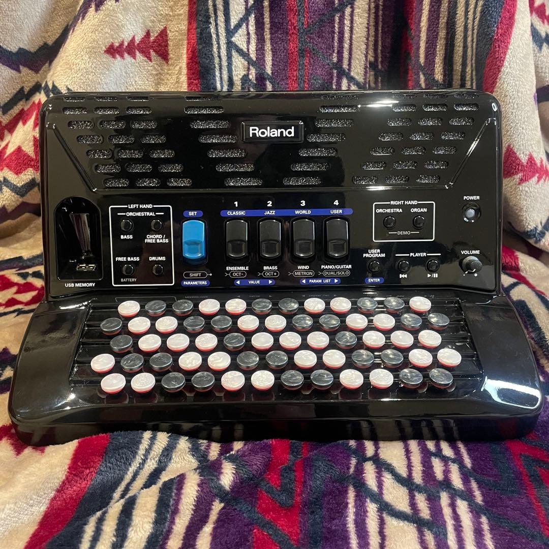 【未使用級】Roland FR-1xb ボタン式 電子アコーディオン 付属品多数